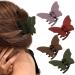 3.6 Resin Frosted Butterfly Hair Clips for Medium Hair - Cute Claw Clips for Thin to Thick Hair - Half Up Style (Brown, Purple, Dark Green, Claret) - Buy Online on GoSupps.com