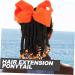 KONTONTY Ponytail Beads and Dreadlocks Synthetic Hairpiece Bow Braid Wig Women Braided Hair Extensions Beaded Braided Ponytail Colorful Hair Extension Women Hair Extension Hair for Braiding 21.00X14.00X2.00CM Orange - Buy Online on GoSupps.com