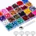 PAXCOO 624Pcs Sealing Wax Beads  Sealing Wax for Wax Seal Stamp  Hexagon Wax Seal Beads with A Wax Spoon and 4Pcs Tea Candles (24 Colors)