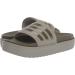 adidas Women's Adilette Platform Slide Sandal 7 - Silver/Olive Strata - Buy Online on GoSupps.com