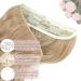 Invisible Wire Hair Extension - Natural Wavy Synthetic Clip-In, Adjustable Size with 2 Secure Clips, Long Curly Golden Blonde - Secret Hair Piece for Women (16inch) - Buy Online on GoSupps.com