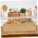 PRETYZOOM Snack Candy Serving Handle Case Fruit Divided with -Compartment Home Food Hollow Wooden Appetizer 25X6.5cm As Shown 2 - Buy Online on GoSupps.com
