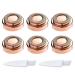 LinMei Facial Hair Remover Replacement Heads Compatible with Finishing Touch Flawless Facial Hair Removal Tool for Women 18K Gold Plated Blades with Cleaning Brush 2pcs (6 PCS, Rose Gold) 6 PCS Rose Gold
