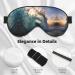 Buy Beautiful Ocean Waves Print Unisex Sleep Eye Mask | Soft Comfort Eye Shade for Travel Yoga & Shift Work - Black - Buy Online on GoSupps.com