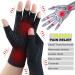 2 Pairs Arthritis Compression Gloves for Men and Women - Relieve Arthritis, Rheumatoid, Osteoarthritis, Carpal Tunnel Pain - Anti-Slip Fingerless Hand Support (Pure Black, L) - Buy Online on GoSupps.com