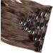 Silk-co 17 inch Light Brown Clip in Hair Extensions - 100% Synthetic Long Curly Wavy Hairpieces (8pcs) - Full Head 17 Inch Curly #Light Brown - Buy Online on GoSupps.com