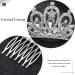 Brinie Mini Blue Crystal Tiara Bridal Hair Comb Clip - Princess Crown for Girls - Birthday Gift (Silver) - Buy Online on GoSupps.com