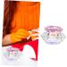 VINTORKY Clear Nail Polish 1pc nail art crystal cup nail tools manicure nail art cups crystal art glass crystal cup with lid self made crystal cup for nail art Hexagon Cups 7.5x6cm Pink - Buy Online on GoSupps.com