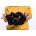 Real Fashion Hair Extensions: VOLUMINOUS Curly Messy Bun Scrunchie - Dark Black Hair Rubber Hairpiece for Updos - Buy Online on GoSupps.com