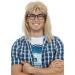 ALLAURA Garth Algar Wig 90s Guitar Rocker Mullet Blonde Wig with Black Glasses for Men - 80s Punk Heavy Metal Style - Buy Online on GoSupps.com
