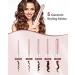 CkeyiN Ceramic Curling Wand - 5 in 1 Hair Curlers, Adjustable Temperature, Professional Hair Styling Tool for Long Hair - Pink & White - Buy Online on GoSupps.com