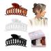 DAYAMY Hair Claw Clips for Thick Hair, 4.3 Inch Big Hair Clips for Hair Jaw for Girls & Women NonSlip Strong Hold Hair Acessories for Long Hair (Clear Banana Hair Claw Clips) Clear Banana Hair Clips