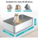ZuHucpts Stainless Steel Cat Litter Box Extra Large Metal Litter Pan for Cats/Rabbits (Silver X-Large(24" Lx16 Wx8 H)) X-Large(24"Lx16"Wx8"H) Silver - Buy Online on GoSupps.com