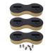 Fusion FCS 3 Pack Fin Box (Choose Degree & Color) Includes Screws Black 5 Degree