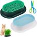 Hejo 2 PCS Cat Grass Seed Tray Plant Bowls for Cat Grass Catnip Cat Grass Box with 1 Plastic Scissors Plastic Soil Free Cat Plant Planting Box for Planting Cat Grass - Buy Online on GoSupps.com