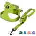 BELLA & PAL Hundegeschirr Kleine Hunde mit Leine Step-in Geschirr aus Air Mesh Anti Zug Reflektierend Atmungsaktiv Brustgeschirr Welpengeschirr f r Kleine Hunde Katzengeschirr Avocadogr n S S (35-40cm Brustumfang) Avocadogr n