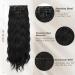 BARSDAR 45 cm Long Wavy Clip-in Hair Extensions - Thick Soft & Natural Black - 5 PCs for Women & Girls - Buy Online on GoSupps.com