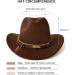 HUDANHUWEI Western Cowboy Hat - Wide Brim Outdoor Fedora in Coffee - Buy Online on GoSupps.com