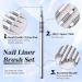 Nail Art Liner Brushes Set - 6Pcs Striping Dotting Drawing Pens for UV Gel Polish - Metal Handle Design Brush Kit - Sizes 5/7/9/11/20/25mm - Silver - Buy Online on GoSupps.com