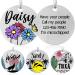 Colored dog brands with engraving personalized dog brand made of stainless steel engraved dog pendants with name animal brand for dogs and cats dog name signs for collar (daisy)