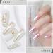 White Pearl Chrome Nail Powder - Aurora Ice Shimmer & Glitter for DIY Nail Art | 2PCs Mirror Effect Pigment - Buy Online on GoSupps.com