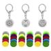 SHIDOW Essential Oil Diffuser Keychain Aromatherapy Keychain Diffuser Heart Pattern Key Ring for Women Fragrance Diffuser Keychain Birthday Valentine's Day Gifts (3 Set Silver)