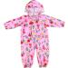 De feuilles Kids Button Rain Suit - Waterproof Hooded Puddle Suits for 1-2 Years - Pink Trees - Buy Online on GoSupps.com