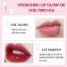 Hydrating Lip Glow Oil - Fruit Flavoured Moisturizing Gloss - Long Lasting Nourishing Shine - 4 Colors - Buy Online on GoSupps.com