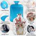 2L Cute Animal Hot Water Bottle with Cover - PVC Heat & Cold Therapy for Pain Relief Menstrual Cramps Foot & Hand Warmers - Buy Online on GoSupps.com