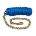 Basic Poly Lead Rope with Chain Royal Blue