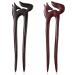 Noverlife 2PCS Natural Sandalwood Hair Sticks with Cute Fox Design - Handmade 2-Prong Wood Hair Pins for Thick & Thin Hair - Buy Online on GoSupps.com