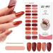 Kalolary 20PCS Nail Gel Polish Strips Full Wraps Nail Polish Stickers Cured Gel Nail Strips Self-Adhesive Gel Nail Wrap Stickers Decals with Nail File and Stick(UV/LED Lamp Required) (NJTZ-NG200266)