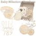 Wooden Baby Milestone Bundle - 7 Baby Closet Dividers for 0 to 24 Months -11 Baby Milestone Numbers & Birth Announcement Sign - All Handcrafted of Beautiful Lotus & Boxed for Elegant Gifting - Buy Online on GoSupps.com
