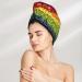 Fruit Rainbow Coral Velvet Dry Hair Cap - Unisex Towel Wrap for Bath Pool Beach | Ideal Home Accessory - Buy Online on GoSupps.com