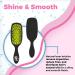 Wet Brush Shine Enhancer Paddle Hair Brush - Black, Natural Boar Bristles, Pain-Free Detangling for All Hair Types | Shiny & Smooth Hair for Women & Men - Buy Online on GoSupps.com