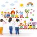 DECOWALL Colorful Animal Train Wall Stickers - Jungle Animals Monkey Giraffe Decals for Kids Nursery Decor - Buy Online on GoSupps.com