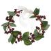 Lurrose floral crown headband Christmas hair wreath floral crown artificial berry garland hair jewelry for festival party wedding (red)