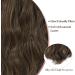 Invisible Wire Hair Extensions Clip in Natural Wavy Synthetic Hair - 16inch Chestnut Brown - Buy Online on GoSupps.com
