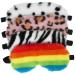 Eye Shades 4pcs Plush Goggles Eye Mask Eye Patches Sleeping Mask Sleeping Blindfolds Eye Shades Faux Silk on The Back Plush Eye Masks Practical Eye Covers Eye Blindfolds