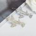 Aneneiceera Crystal Butterfly Hair Clip Silver Hair Clip One Word Clip Rhinestone Hairpin Headwear Decorative Hair Pins Headpiece Bridal Hair Accessories for Women and Girls (Silver) - Buy Online on GoSupps.com