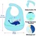 Baogaier Silicone Baby Bibs Set - Waterproof Toddler Weaning Bibs with Crumb Catcher Pocket, Animal Print, Easy Clean - Pack of 3 for Babies 6 Months and Up (Green/Blue/Grey) - Buy Online on GoSupps.com