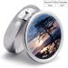 Round Pill Box with Tree Branch Silhouette - 3 Compartment Decorative Medicine Organizer | Portable Metal Pocket Pill Case (Style-14 - Buy Online on GoSupps.com