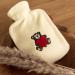 Hugo Frosch Classic 1.8L Hot Water Bottle - Fleece Cover Cream Bear with Heart | Eco-Friendly Comfort for All Seasons - Buy Online on GoSupps.com