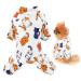 Smalllee_lucky_Store pet clothing cute cartoon gaps made of cotton for small and medium-sized dogs cats indoor overall nightwear outfit for Yorkie Chihuahua