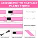 Multipurpose Yoga Pilates Bar Set with Resistance Bands & Jump Rope | Travel-Friendly Home Gym Equipment for All Heights | Complete Body Fitness Workout in Pink - Buy Online on GoSupps.com