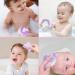 3-Piece Baby Brush Set | Silicone Hair Brush & Oval/Flower Shampoo Brushes for Newborns | International Shipping - Buy Online on GoSupps.com