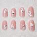 Halloween Press on Nails - Short Almond Glossy Nude Pink Full Cover Ghost Nails | 24Pcs Spooky Oval Acrylic Fake Nails for Women & Girls - Buy Online on GoSupps.com