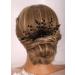 Kercisbeauty Tiny Cute Black Beads Flower Hair Comb Wedding Bridal Handmade Dainty Hair Accessories Headpiece for Women Girls Prom Jewelry
