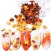 Thanksgiving Decor4 Colors Maple Leaf Nail Art Sequins Maple Leaf Nail Glitters Stickers Autumn Nail Sequins for Nail Art - Buy Online on GoSupps.com