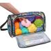MZCXMAO Knitting Bag Crochet Organizer - Large Yarn Holder Bag, Blue Leaves - Buy Online on GoSupps.com